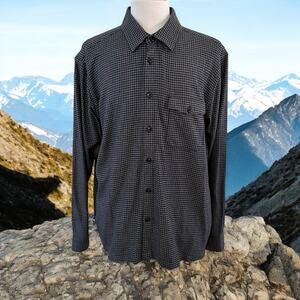 Ted Baker London Men’s Long Sleeves Charcoal Puppytooth Shirt Size 7 NWT